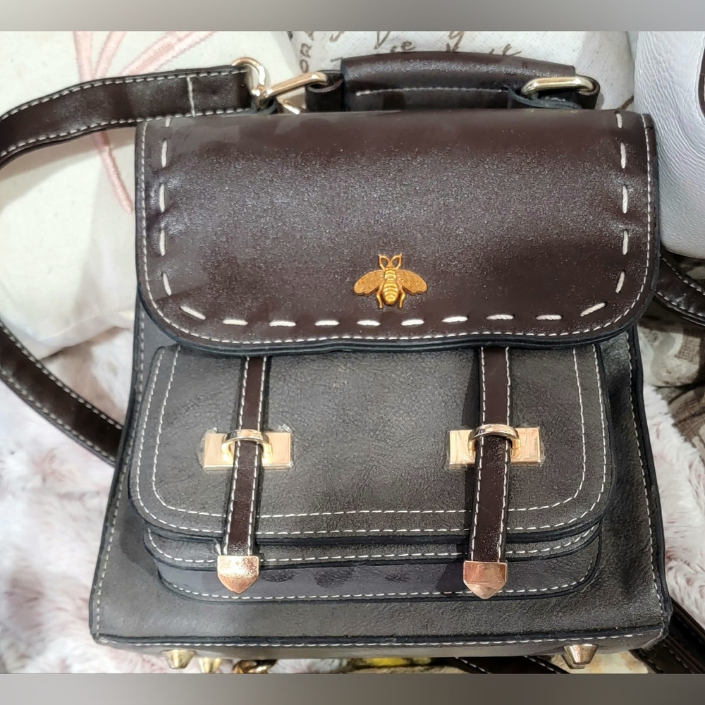 Mini Backpack With Bee Marking Gem